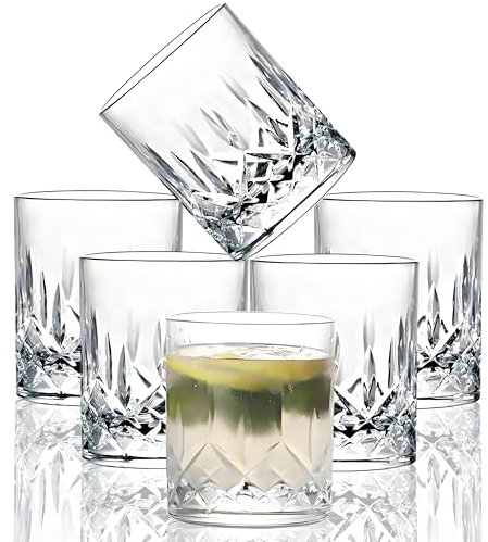 VEILEDGEM Unzerbrechliche Tritan-Trinkgläser, 266 ml, bruchsichere Acrylgläser, Trinkgeschirr, BPA-frei, Hartplastikbecher, wiederverwendbar, Küche, Wassergläser, Trinkglas, 6 Stück (transparent)