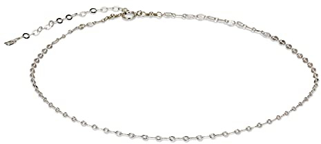Annika Bella Collier ras du cou en argent sterling 925 avec chaîne en dentelle pour femme, longueur réglable 33-40 cm (chaîne en dentelle)