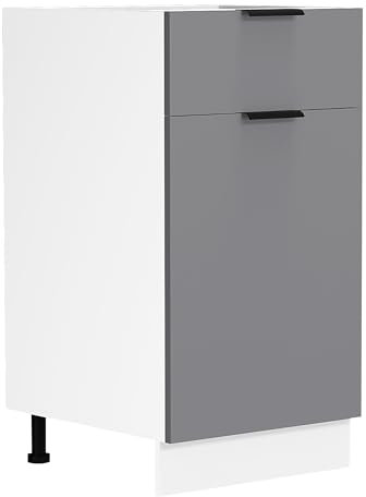 VCM Küchenschrank | Maße ca. H. 82 x B. 40 x T. 46 cm | Unterschrank mit Einer Drehtüre und Einer Schublade | Küchenmöbel - Fasola