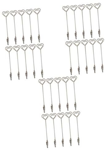 OUNONA 30 STK Hochzeitsbedarf Fotohalter Tischhalter Halter Für Büroklammern Tischbildhalter Kartenhalter Aus Metall Metallständer Tischnamenhalter Memorandum Schreibtisch