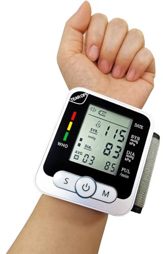 Adjustable Wrist Blood Pressure Monitor, Digital BP Machine with Voice Broadcast & 2x99 Readings, Portable BP Detector with Carrying Case, Blood Pressure Monitor for Home Use