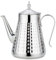 SANQIAHOME 1,8 l (60 oz) Teekanne mit Edelstahlhammermuster, mit Siebeinsatz, mit Teesiebgriff, loser Blattabdeckung, Silber
