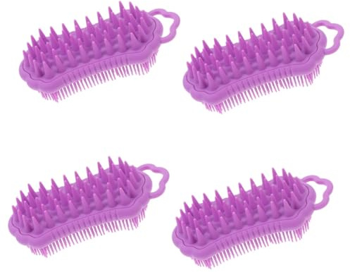 FRCOLOR 4stücke Silikon Kopfhaut Massagebürste Ergonomisch Gestaltete Waschbürste Für Gründliche Haarreinigung Und Entspannende Kopfhautmassage Für Damen Und Herren