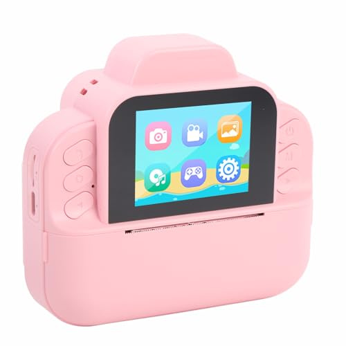 Barn Instant Print Camera, 48MP HD Photos 1080p Video 6x Zoom Digital Video Cameras, Gåvor för Flickor Pojkar i åldrarna 3-12 (ROSE)