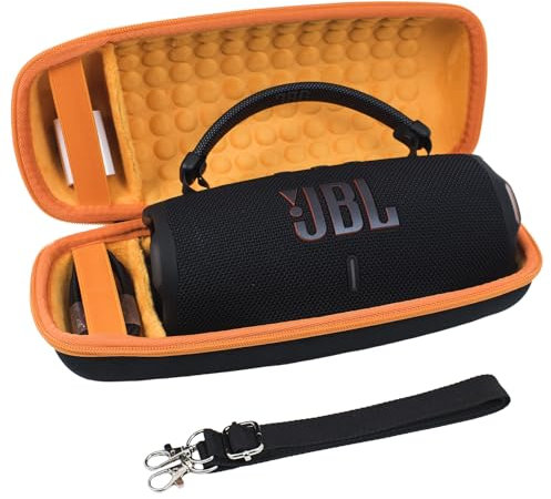 YIIWAY Étui de Voyage Rigide Housse Coque Compatible avec Enceinte Bluetooth Portable JBL Charge 6 / JBL Charge 5, Étui Seulement - Noir YC80019