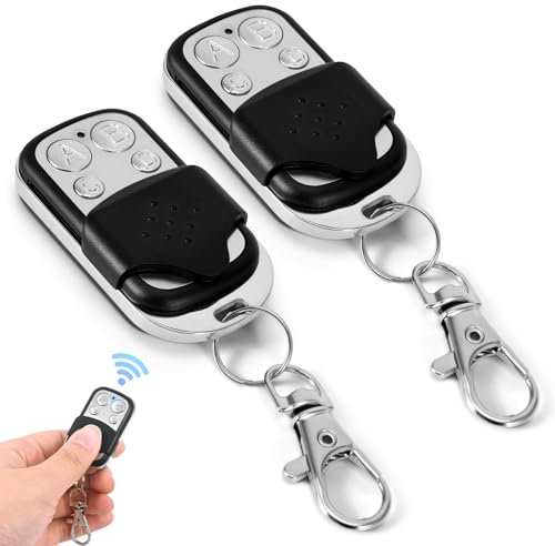 Viitech 2 Stück Universal Garagentor Fernbedienung, 433 MHz Fernbedienung, Kabelloser Schlüsselbund-Duplikator Feste Frequenz 433,92 MHz Toröffner für Automatische Toröffnung