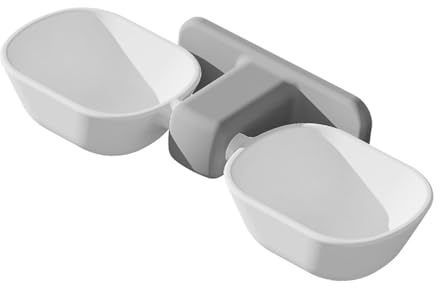 Pssopp Elevated Cat Bowls, Wall Mounted Thickened Bowls Set for Cats and Dogs, Space Saving Solution for Feeding
