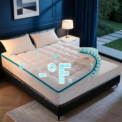 4 Inch Dual Layer Memory Foam Mattress Topper Queen Size - 2 Inch 1000GSM Soft Pillow Top Mattress Pad & 2 Inch 5-Zone Egg Crate Cooling Gel Memory Foam for Back Pain with 6-18 Deep Pocket(60x80)
