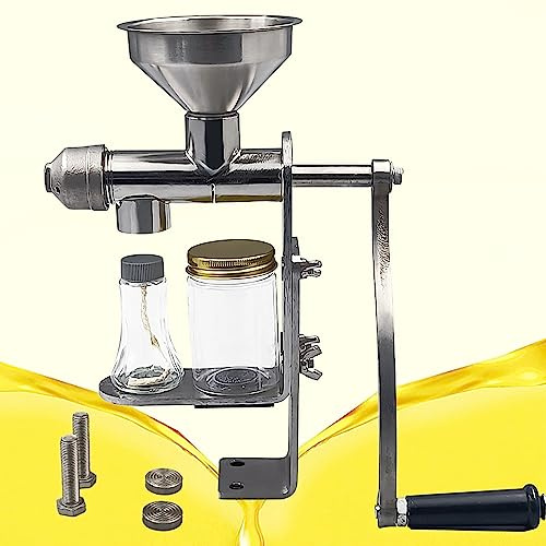 Pressa per olio, funzionamento manuale, pressa a freddo e a caldo, facile da pulire, adatta per arachidi, soia, girasoli