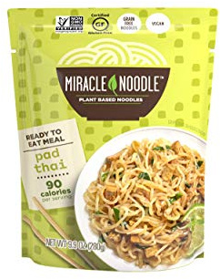 Miracle Noodle Ready to Eat Meal - Vegan, Gluten Free Shirataki/Konjac Noodles (Pad Thai, 1 Pack)