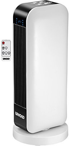 Unold 86430 Keramik-Heizlüfter Design - 2000 W, Ventilation, Warmluft, Heißluft, 10°C bis 35°C, LED Display, 8-Stunden-Time, Überhitzungsschutz, 70° oszillierend