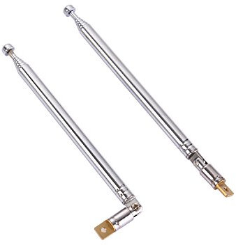 moinkerin 2 pièces Antenne Télescopique, Câbles d'antennes pour Radio TV, Design de 7 Sections Universel Antenne