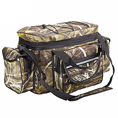 EUNEWR Angeltasche, Karpfentasche,Wasserfeste Angel Tasche mit Gepolstertem Schultergurt und Rutschfester Basis,Angeltasche für Angelgeräte und Angel Zubehöre Angeltasche