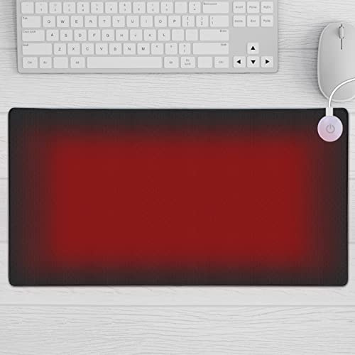 Alfombrilla de ratón con función de calefacción, Sylanda PVC 80 x 33 cm, resistente al agua, con 3 niveles de calor, control de 40 – 50 ℃, para escritorio, invierno, regalo para hombre y niña
