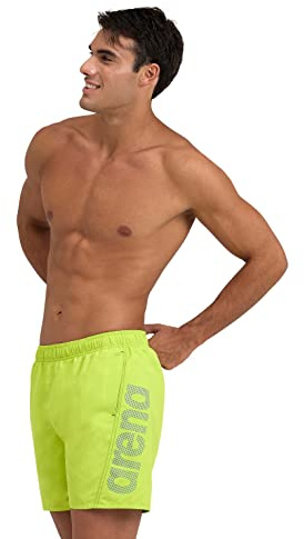 Arena Fundamentals Logo Boxer R Costume Uomo Mare e Piscina, Costume da Bagno in Morbido Tessuto Riciclato ad Asciugatura Rapida, Boxer Mare con Slip Interno in Mesh
