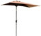 XIAOYUE Rechteckiger Sonnenschirm, Balkonschirm mit Knickbar, 195cm x 100cm, 210 g / ㎡ Wasserfestes Polyester, 6 Rippen