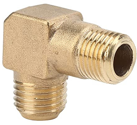 Luftkompressor 90-Grad Winkelstück aus Messing in G1/4xM14 Größe, Kompressor-Zubehör und Rohrverschraubungen für Luftpumpen und Druckluftanlagen