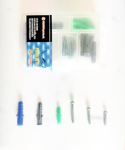 Super Mundo - Juego 330 Tornillos para Madera con tacos,3 tamaños diferentes(99842)