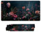 Mauspad Schwarz, Rosa Gaming Mauspad 1500x800 Mauspad xxl Optimiert für Gaming-Sensoren Rose Schreibtischunterlage Vernähten Kanten Wasserdicht und Rutschfest Verbessert Präzision für PC, Laptop X-3
