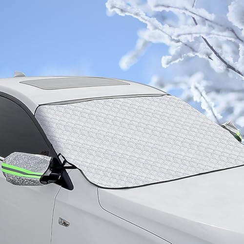 AWPF Couverture Pare-Brise Voiture pour Dacia Lodgy 2012-2023 2024 2025, Couverture Protection Pare Brise Hiver -Bâche Pare Brise Protection -Anti Givre Neige Glace UV Pluie