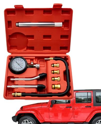 Kit tester di compressione cilindro, misuratore di compressione tester di perdite, kit di test di compressione a doppia pressione per doppia pressione,