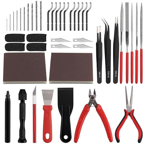 KAMTOP 3D Printer Tool Kit, All In One 3D Printing Tools for Beginners and Experts, Professional 3D Print Accessories with Deburring Tool, 46 PCS