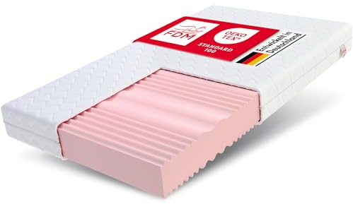 FDM Colchón de 160 x 200 cm, dureza H3, H4, Altura de 20 cm, colchón de Espuma fría de Doble Cara, colchón de Espuma HR, 7 Zonas de Confort con Tejido hipoalergénico Lavable, Funda Oeko-Tex Verdura