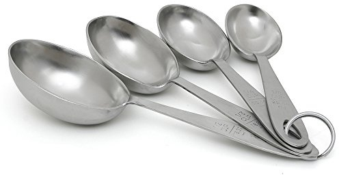 Lindy's MPC4 4-Piece Stainless Steel Measuring Scoop Set,Silver, 9 inches long