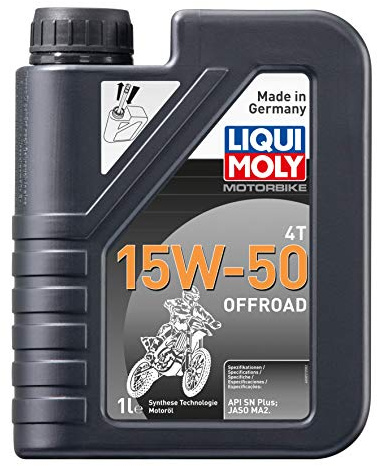 LIQUI MOLY Motorbike 4T 15W-50 Offroad | 1 L | Tecnología de síntesis de motocicletas Aceite del motor | 3057