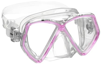 Mares Zephir Jr - Maschera subacquea per bambini con doppia lente temperata, micro-frame, faciale in siliter e fibbie EZ Adjust 360°