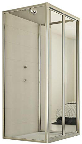 Idralite Mampara de Ducha 3 Lados 70x90x70 Ap. 90 CM H198 Transparente Mod. Urban Trio