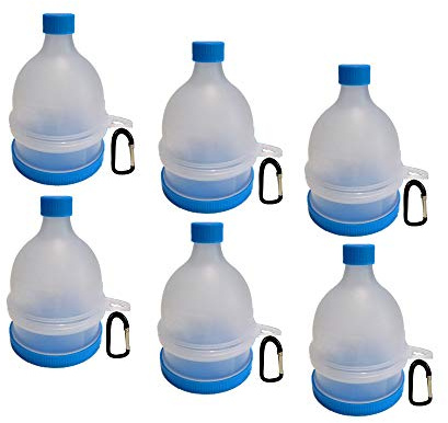 REOOHOUSE Imbuto portatile per integratori di polvere per compresse, proteine, BCAA, creatina, capsula di suddivisione, confezione da 6 (6)