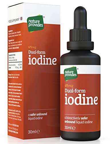Natural Dual-Form Iodine : 100% Free and Unbound Iodine/Iodide Supplement. 675mcg (30ml) for Energy, Mood & Metabolism. Made in The UK.