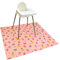 Bibetta XL Food Splash Mat for Under Highchair | 55 * 51 Inch Waterproof, Wipeable, Non-Slip Kids Messy Mat for Under Highchair| Soft Baby Mat for Weaning/Feeding/Playtime/Art/Activity (Pink Treats)