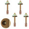 Pleenild 4Sets 4 in 1 Furniture Connecting Fittings with Half Moon Connectors Half Moon Washer Bolts Table Bed Assembly Fasteners for Cabinets Bunk Beds Headboards（M8*80mm)