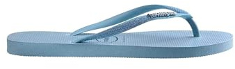 Havaianas Womens Square Glitter Neon Flip Flops - Lavander Blue - 8