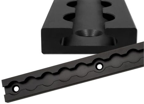 Binario per airline, robusto, rettangolare, nero, anodizzato, 1 x 1,5 m, elevata stabilità e durata, per rimorchi, auto, camion, camper, camper