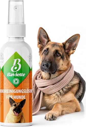 Baviette Hundvård – 100 ml Sårvårdsspray för Hundar, Doftfri – Skonsam Rengöring av Den Yttre Huden – Alkoholfri & Parfymfri – Mikrobiologiskt Inspirerad Vårdformula