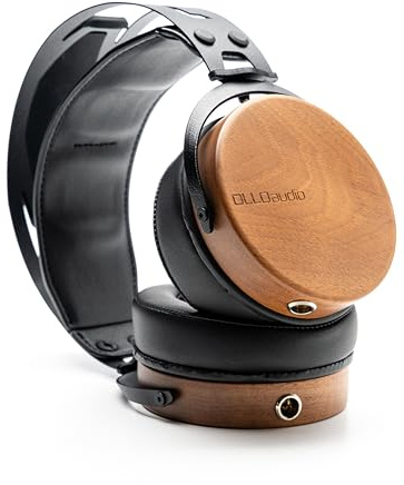 OLLOAUDIO R1 Closed-Back Recording Studio Headphones | -10dB Isolation | U-Shaped Tuning | American Walnut | Over-The-Ear Comfort | Detachable Cable | 5-Year Limited Warranty