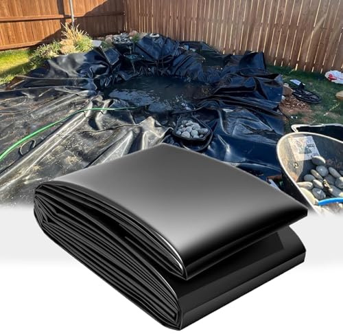 vattentäta dammfolier 3 x 5 m, 5 x 6 m, 10 x 10 m – lämpliga för trädgårdar, dammar, bäckar och våtområden – flexibla, UV-resistenta, (8 x 8,0 m)