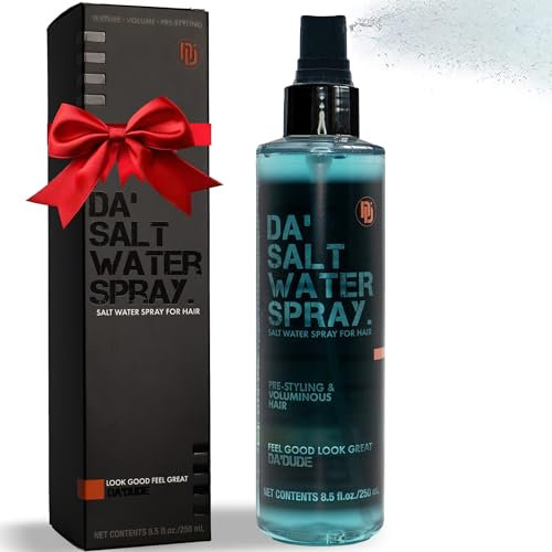 Da'Dude Da Salt Water Spray – Sea Salt Spray Capelli Uomo e Donna, Volume e Texture, Spray al Sale Marino per Capelli, Finitura Opaca per Styling, 250 ml
