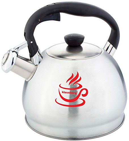 Klausberg 1,5 Liter Pfeifenkessel Flötenkessel Wasserkessel Pfeifkessel Wasserkocher Edelstahl Pfeife Induktion TOP NEUHEIT KB - 7044 Magic Change Farbwechsel 1,5 Liter