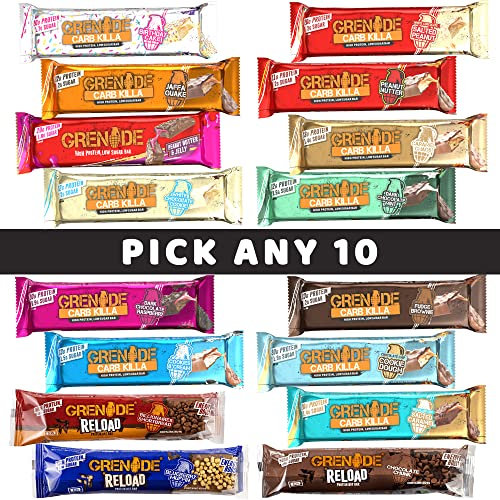 Grenade Protein Bar - Pick any 10 High Protein and Low Sugar Bars