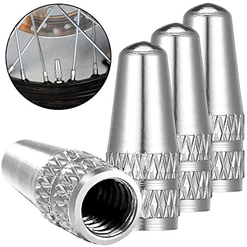 SOSPIRO 4 Stücke Fahrrad Presta Ventilkappe Französisch Staubschutzkappen,Ventilkappen aus Aluminium Fahrrad Ventilkappe Fahrradreifen Ventilkappen Set für Luftventilkappe Fahrradreifen