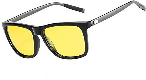 AKRAY Polarisiert Nachtsichtbrille Autofahren Herren Anti Glanz Nachtfahrbrille Auto Fahrbrille A387 (Schwarz)