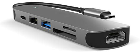 MMOBIEL USB-C Adapter Hub - 6-in-1 Mit HDMI 4K, USB-A 3.0, USB-A 2.0 und SD/TF Kartenleser - Multiportadapter für MacBook, iPad Air/Pro, Dell, HP, Samsung Galaxy - Aluminium