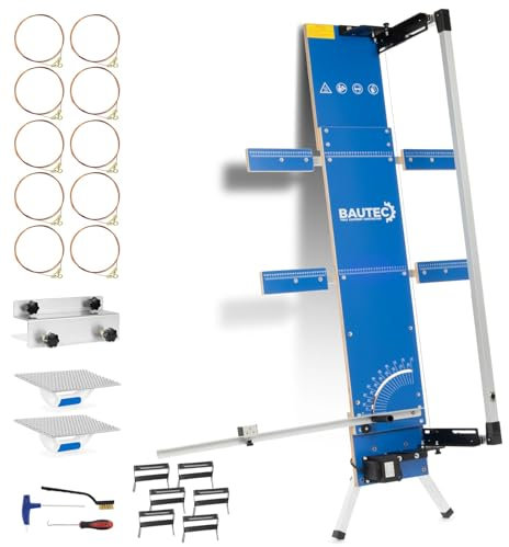 BAUTEC Styroporschneider GAZELLE Modell 3 » 200 Watt / 1.300mm » inkl. 10 Schneidedrähte, Gerüsthalterung, 6 Styrogrips, Schleifraspel » Heißdrahtschneider