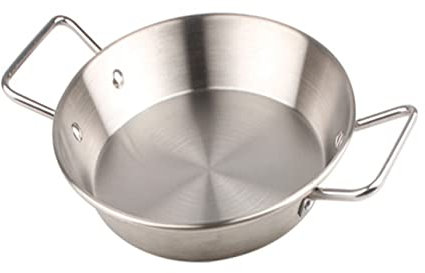 PEPLAYTAL 1 Pz. placca a doppia maniglia Vassoio per snack piatti per torte da festa vassoio cucina antipasti stoviglie da cucina Vassoio porta patatine fritte Acciaio inossidabile Silver