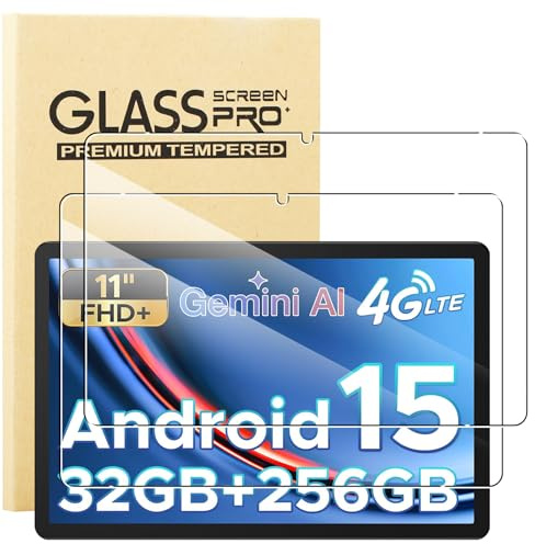 KUSINHOKA Protector de Pantalla para Doogee Tab G6+/Tab G6 11 Pulgadas, [2 Pack] Cristal Templado Película Anti-arañazos, Alta Dureza, Sin Burbujas, HD Clear Vidrio Templado Tableta Protector