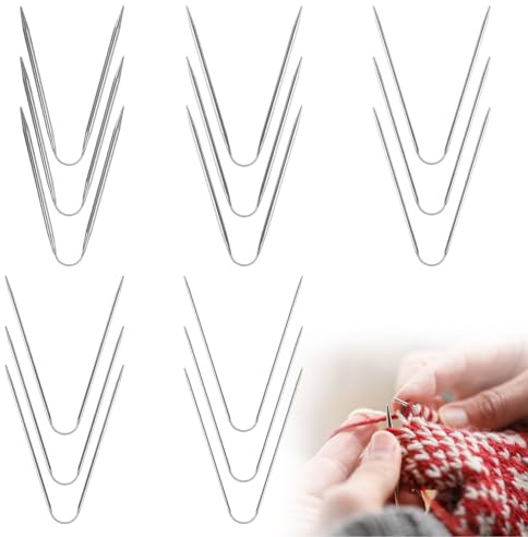 15 Stück Stricknadeln Rundstricknadel Set, Rundstricknadeln Set 2mm/2,5mm/3mm/3,5mm/4mm, Edelstahl Rundnadeln zum Stricken für Sockenstricknadeln Handschuhe Mützen(23 cm Lang)